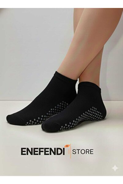 NF ND ENEFENDİ Non-Slip Unisex Yoga, Pilates, Tawaf Socks |   Sports Booties Socks | Black 36-40