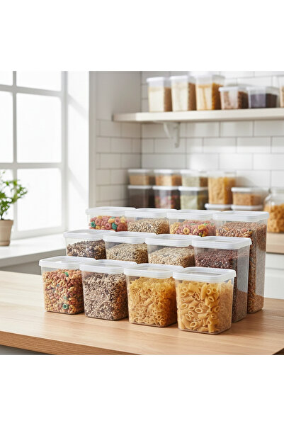 Köken Set recipiente pentru depozitarea alimentelor, 12 piese, fără BPA, etan...