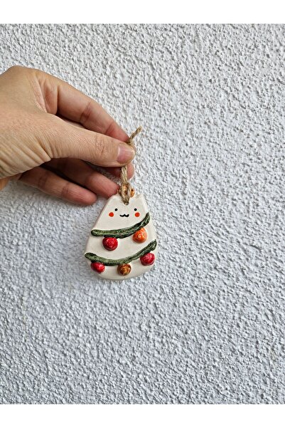 Soli Seramik Handmade Ceramic Christmas Cat Christmas Tree Ornament Christmas Gift & Wall Decor Boutique Design