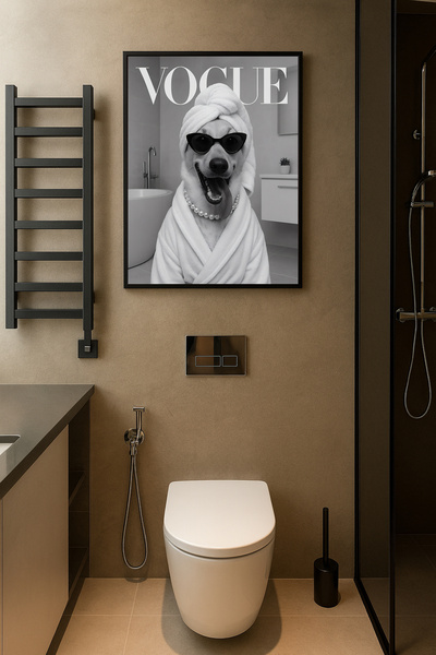 Koi Art Design Siyah Çerçeveli Tek Parça Modern Temalı Yüksek Kalite UV Baskl...