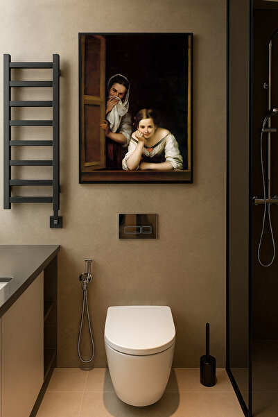 Koi Art Design Siyah Çerçeveli Tek Parça Modern Temalı Yüksek Kalite UV Baskl...