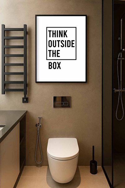 Koi Art Design Siyah Çerçeveli Tek Parça Modern Temalı Yüksek Kalite UV Baskl...