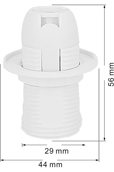 yıldırımavize E14 Tam Dişli , Geçmeli ve Rondelalı Beyaz avize Duyu 6 adet