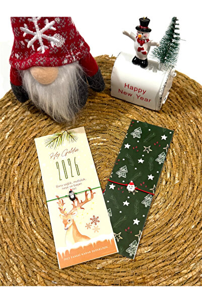 FIERA JEWELRY New Year Card Penguin & Santa Claus 2-Piece Rope Adjustable Bracelet