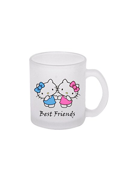 Velorina En İyi Arkadaşa Hediye Cam Buzlu Bardak – Best Friend Yazılı Özel Ku...