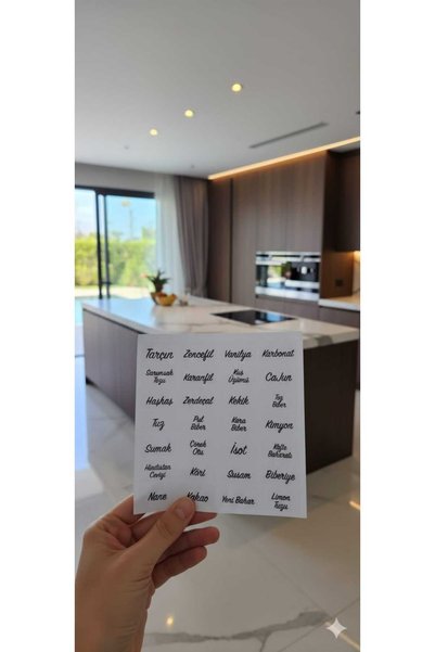 EBA HOME 28Pcs Transparent Seasoning Label Jar Sticker Waterproof