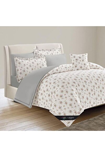 Reiashn Fig-patterned 7-piece summer double bedsheet set, 100% cotton