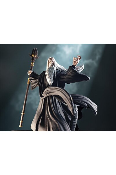 Monarch Art Saruman Figürü | Yüzüklerin Efendisi Büyücü Heykeli | LOTR Koleks...