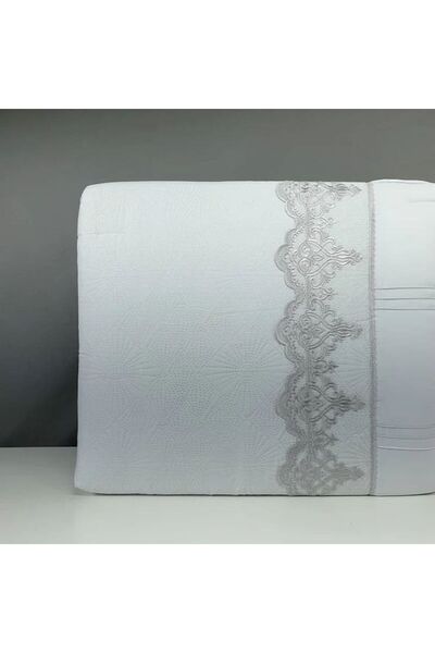 Reiashn Rival Light Gray Embossed Lace Summer Single and a Half Bedspread