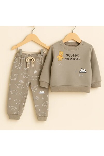 Superbaby Σετ μπλουζάκι και παντελόνι για μωρά με ζωγραφιστό ζωικό μοτίβο