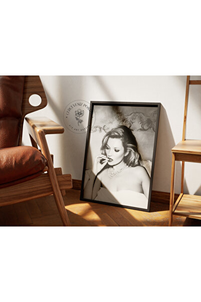 512 STORE Estetik Kate Moss Seri Vintage Model Çerçevesiz Kuşe Kağıt Poster E...