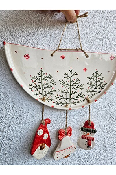Soli Seramik Handmade Ceramic Christmas Wall Decoration Door Ornament Board Handmade Gift