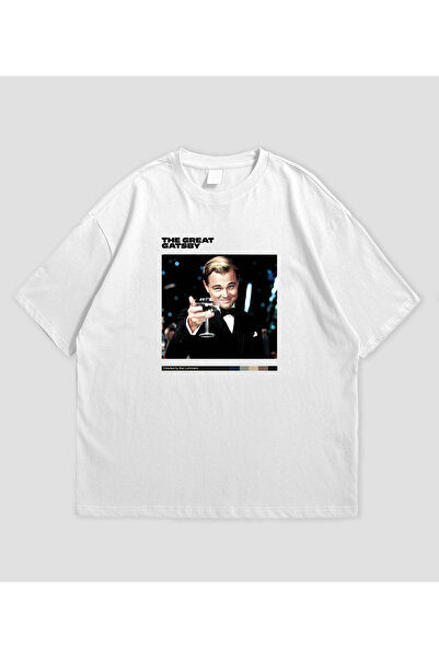 SVART WEAR Filmul Great Gatsby cu imprimeu supradimensionat Unisex tricou