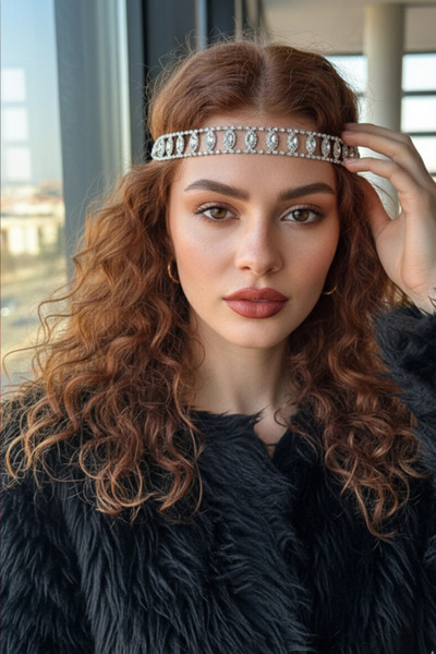 shop Accesoriu de păr cu pietre de culoare argintie, stil Waterway, Coroană B...