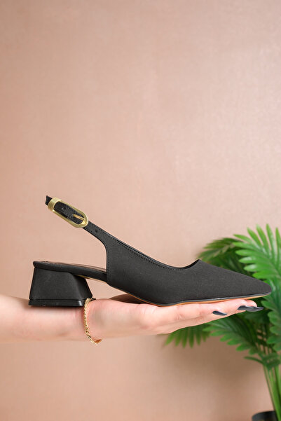 ALEARDO ALEARDİ Pointed Toe Zara Material Strappy Buckle Detailed Women's Sho...