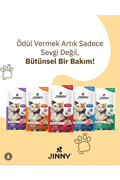 JInny CREAMY KARIŞIK KEDİ SIVI ÖDÜL MAMASI 5 li 15grx25