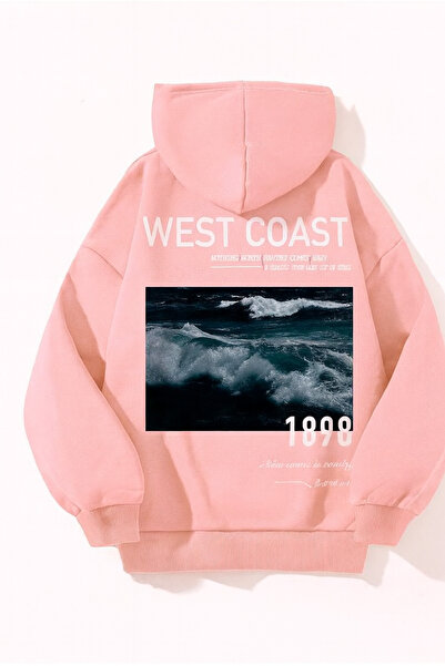 CLASSY.MODA 3 fire cu glugă swea tricou , buzunar cangur, model ondulat „West...