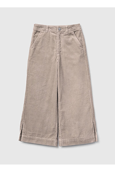 Benetton United Colors of Bej Kız Çocuk İşlemeli Pantolon 4IZWCF05A