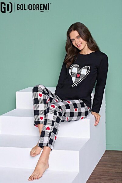 gd goldoremi 1959 Γυναικεία στολή πιτζάμα με στρογγυλή λαιμόκοψη και μακρυμάν...