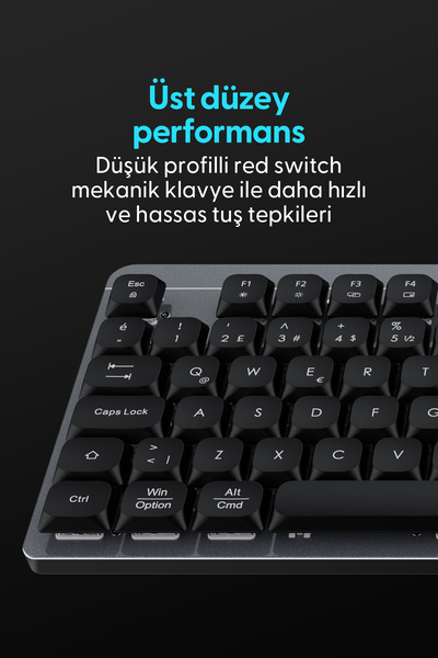Daxi MK650 Mechanical Pro Combo 2.4GHz Kablosuz Mekanik Klavye ve Mouse Seti, Türkçe Q, Red Switch