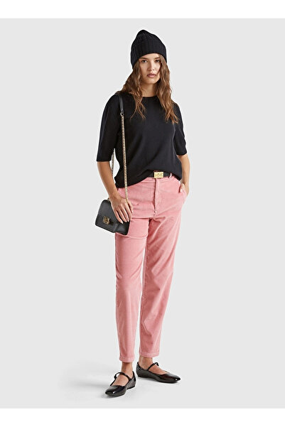 Benetton Bisiklet Yaka Normal Siyah Kadın Kazak 1002D10D2