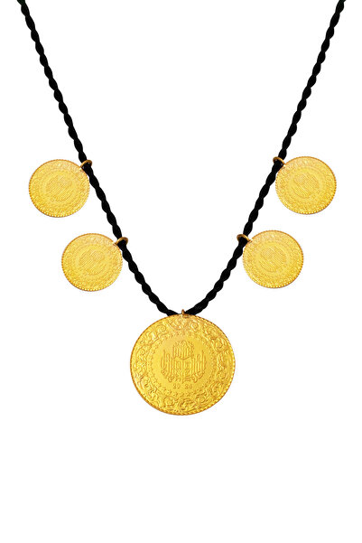 Bilezikci 1 Tam Altın 4 Çeyrekli 5'i Bir Yerde 22 Ayar Kolye