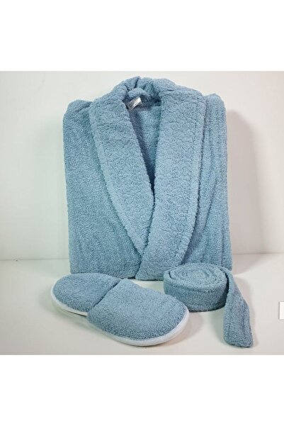 Reiashn Ella Cotton Bathrobe, Sky Blue, 3 Pieces