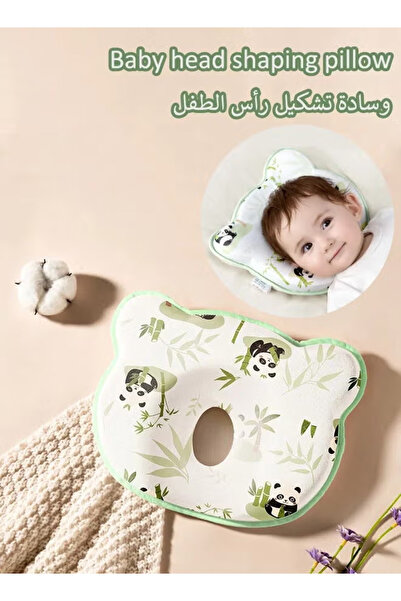 Generic Baby Neck Support Pillow, Baby Head Shaping Pillow, Memory Foam Core, Anti-Flat Head Correction