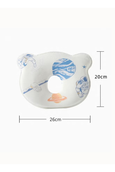 Generic Baby Neck Support Pillow, Baby Head Shaping Pillow, Memory Foam Core, Anti-Flat Head Correction