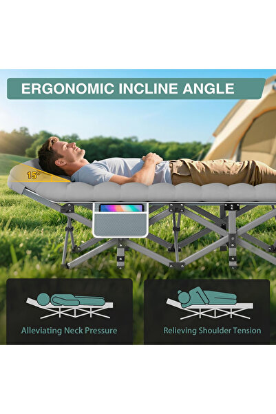 Kodak 28In Folding Adult Camping Cot (500LBS): Mattress | Home/Camp/Travel/Office! Hot Deal!