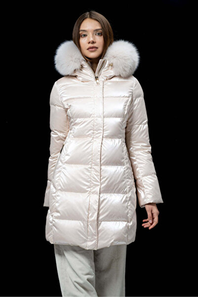 FLO CLO Long Puffer Jacket With Fur Collar