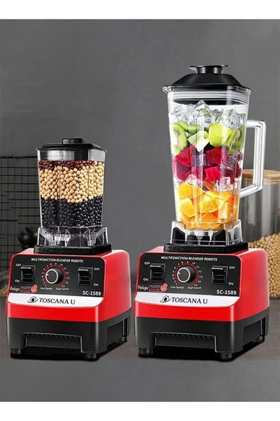 TOSCANA U 3 in 1 Electric Meat and Vegetable Grinder Set, 5L Capacity, and Multifunctional Blender with 2L Grinder