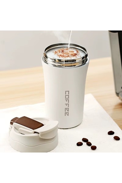 Biki 400ml Double Wall Stainless Steel Travel Mug Vacuum Insulated Tumbler 16x8cm