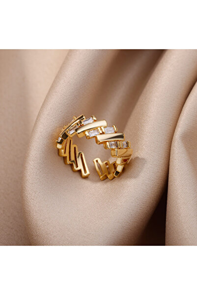 Choice 8 Gold Color JZ4393G Fashion Hollow Initial Letter Heart Rings For Wom...