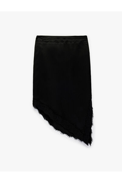 Koton Asymmetrical Elastic Waist Adjustable Viscose Skirt