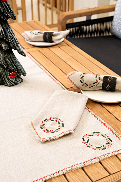 Koza Home Mas Beige 2-Piece Napkin 40X40 2551