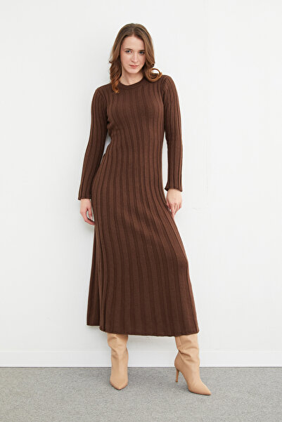 Fulla Moda Tie-Waist Maxi Knit Dress