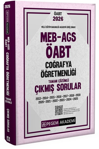 Pegem Akademi Yayıncılık 2026 MEB AGS ÖABT Coğrafya Öğretmenliği Tamamı Çözüm...