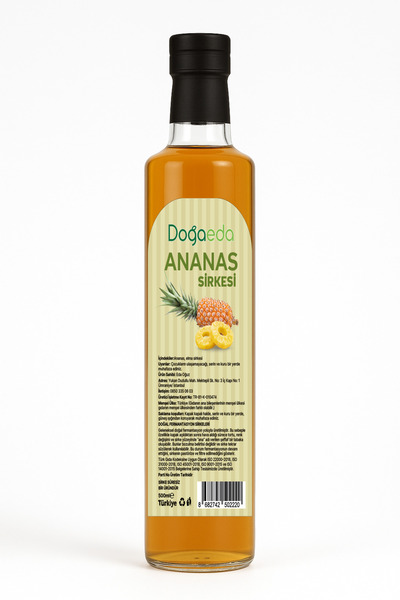 DOĞAEDA %100 Doğal Ananas Sirkesi 500 ml | Ödem ve Yağ Yakma Destekleyici | S...