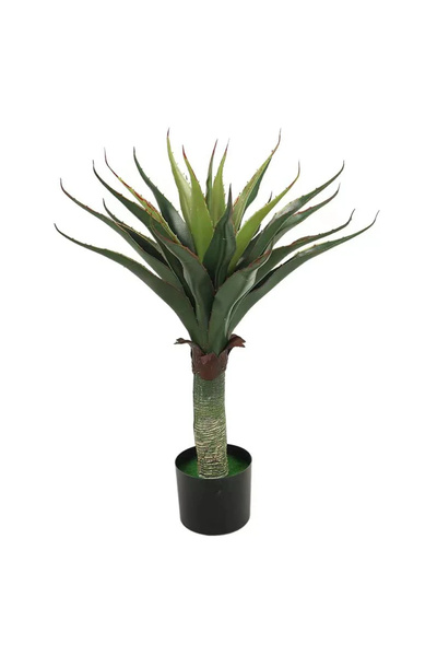 Ruyidecor Planta artificiala decorativa Agave pe trunchi, 80 cm, ghiveci inclus