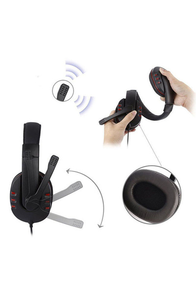 Generic Universal Over-Ear Gaming Wired Headphones With Mic For PS4 /PS5/XOne/XSeries/NSwitch/PC