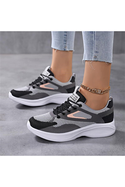 SOSENFER Women's casual shoes, comfortable, breathable, soft-soled, white outdoor running shoes