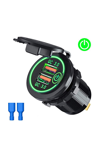 Choice QC3.0 with Touch Quick Charge Dual USB Ports Car Charger Waterpoof Fas...