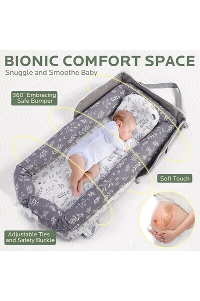 Hibobi Premium Store-Style Foldable & Washable Infant & Toddler Outdoor Travel Bed Crib