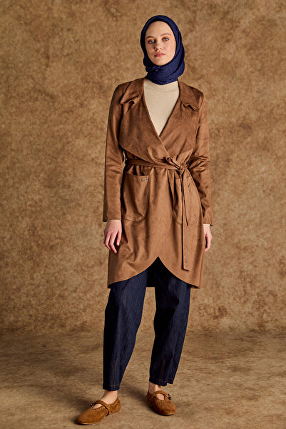 Setrms Ceket Yakalı Süet Görünümlü Kap