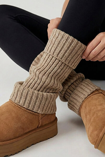 UNCİA OUTDOORS Premium Kışlık Kalın Örgü Triko Tozluk Çorap %100 Akrilik Leg ...