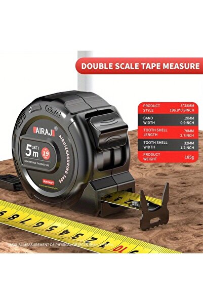Choice شريط قياس 5 م 3 م/5 م/7.5 م، شريط قياس سهل القراءة وقابل للسحب مع قفل،...