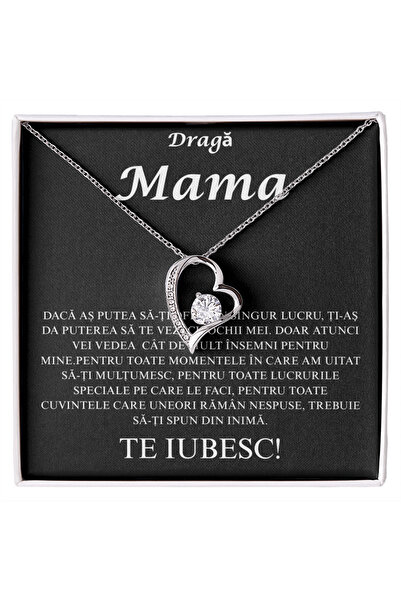 Bijuri Cadou pentru draga mea mamă - Colier cu inimă și dragoste