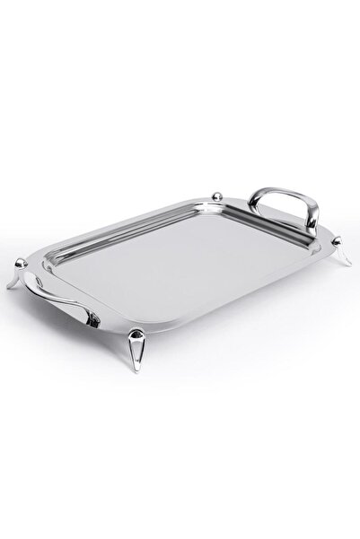Maxx Doria Aqua Footed Steel Tray Platinum Pa6013
