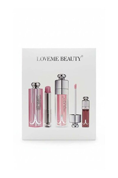 LOVEME BEAUTY مجموعة تجميل وترطيب الشفاه - ADDICT (مُشرق الشفاه 8 مل، ملمع ال...